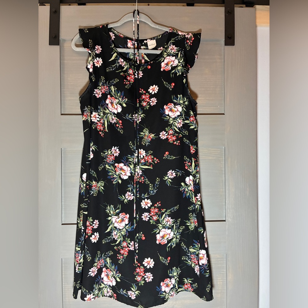 Kaileigh- Floral Black Dress